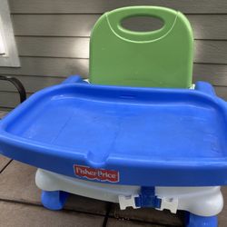 Fisher Price Baby High Chair Booster Seat Which Attaches To Chair With Adjustable Sizing