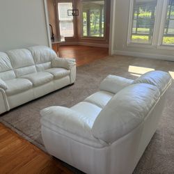 White Sofa 2 Piece 