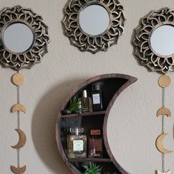 Wooden Moon Shelf