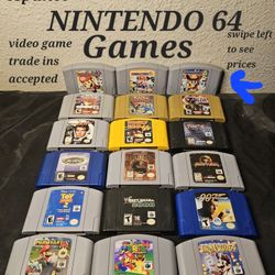 NINTENDO N64 GAMES SELL OR TRADE