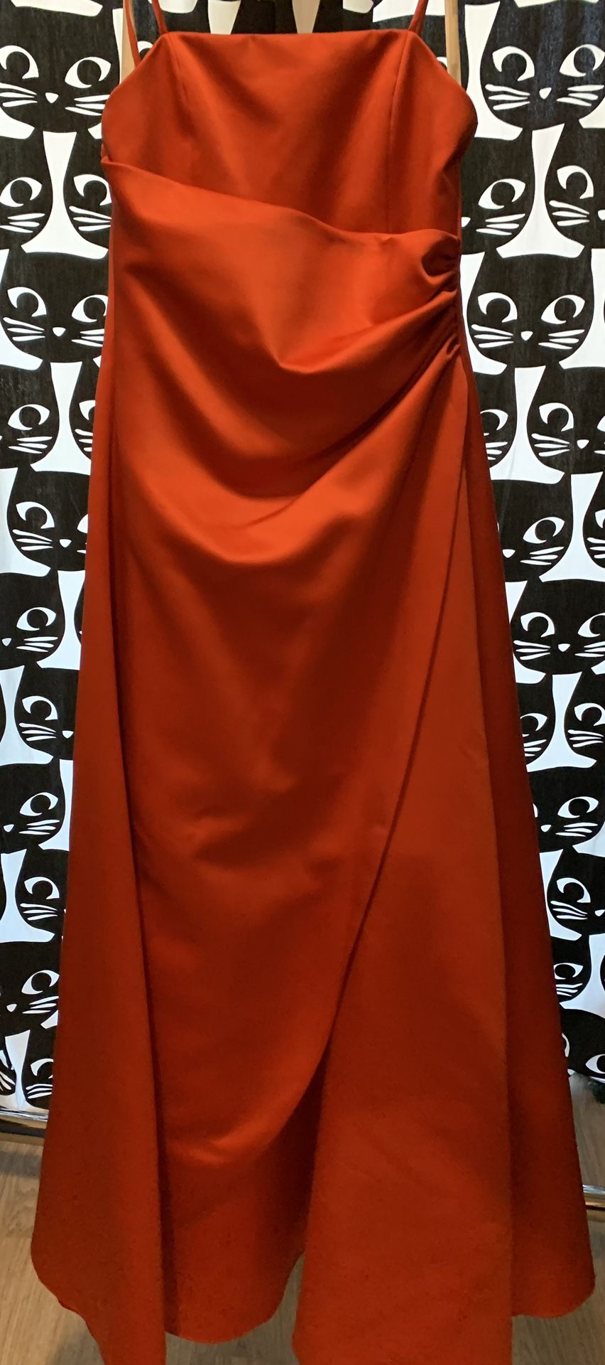 David’s Bridal Persimmon Bridesmaid/Prom Dress