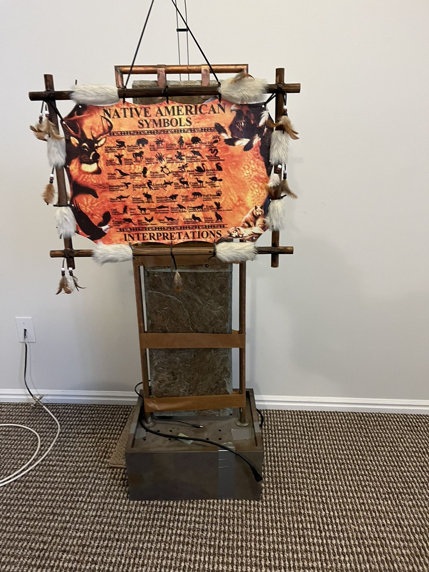 Water Fountain w/ Sign