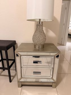 Nightstand and lamp