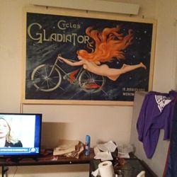 Reproduction French Nude "Cycles Gladiator" Print
