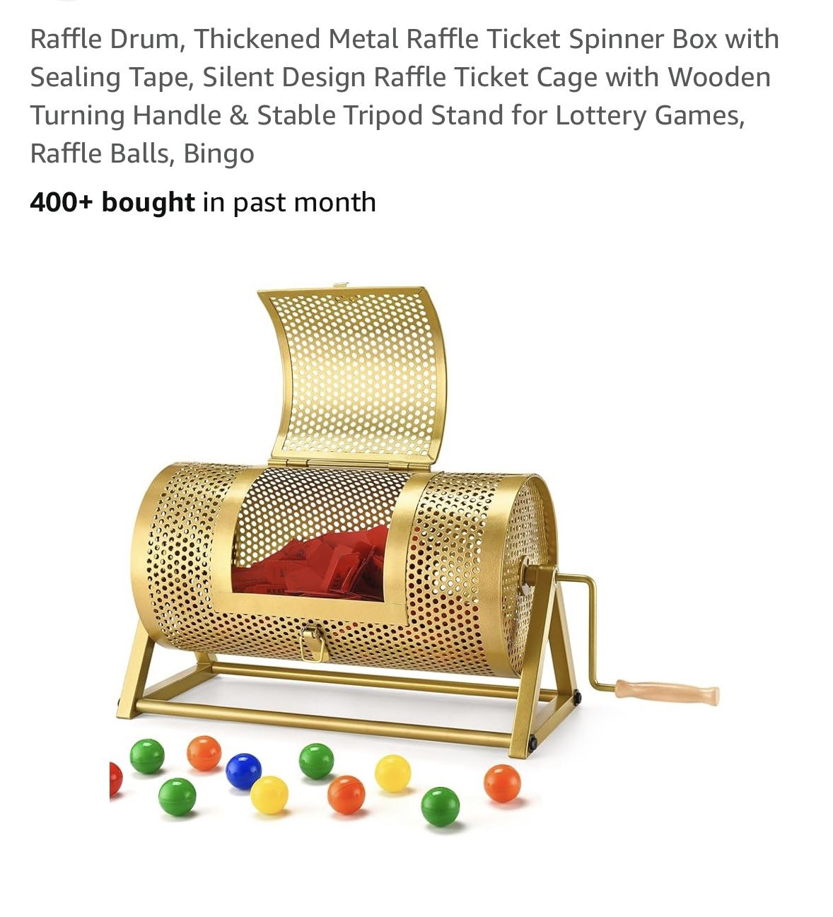 Raffle Ticket spinner Drum
