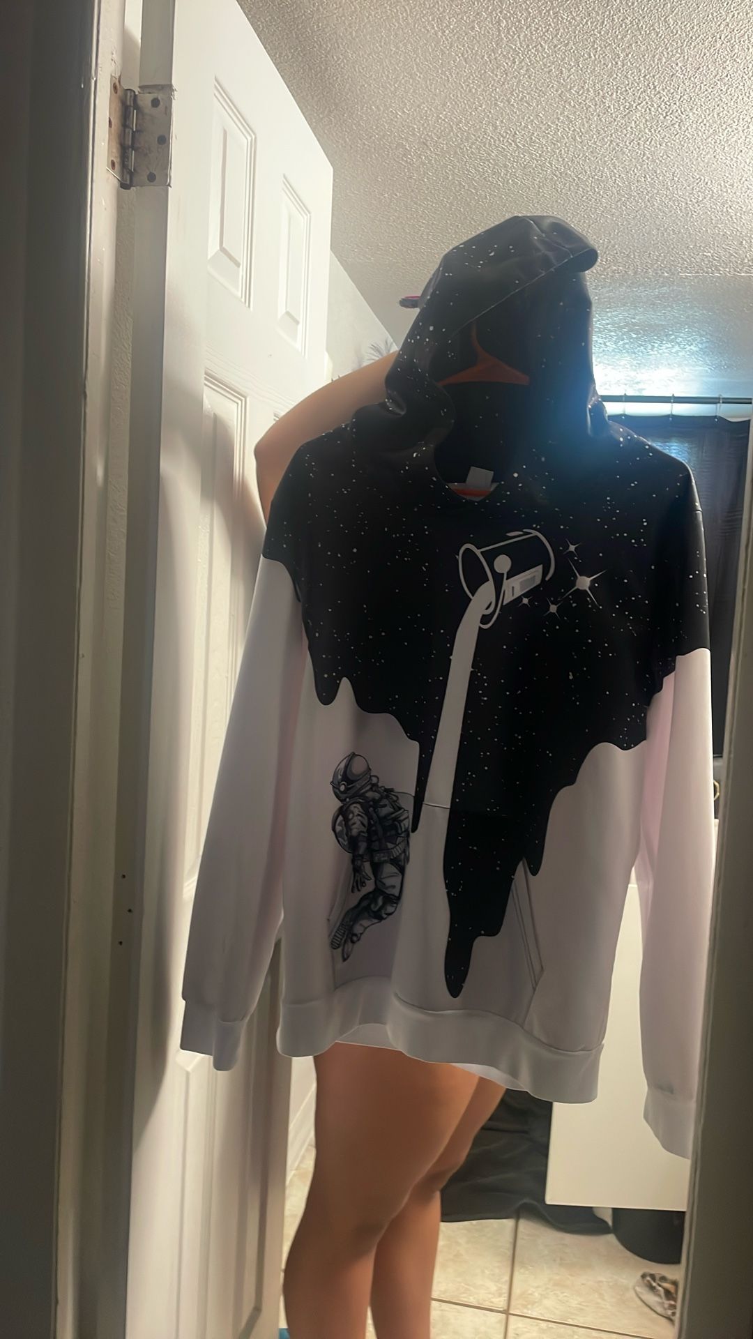 Galaxy Hoodie(black And White)