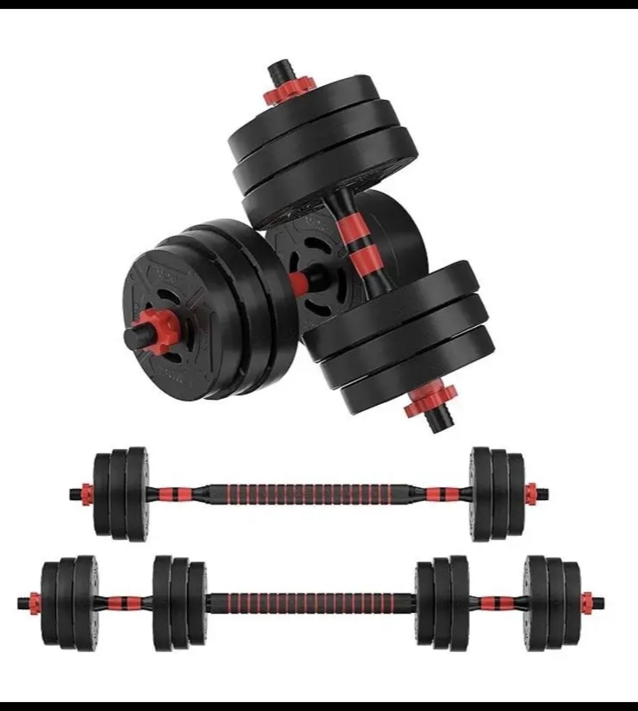 50 LB 3 In 1 Multifunctional Dumbbell And Barbell Set