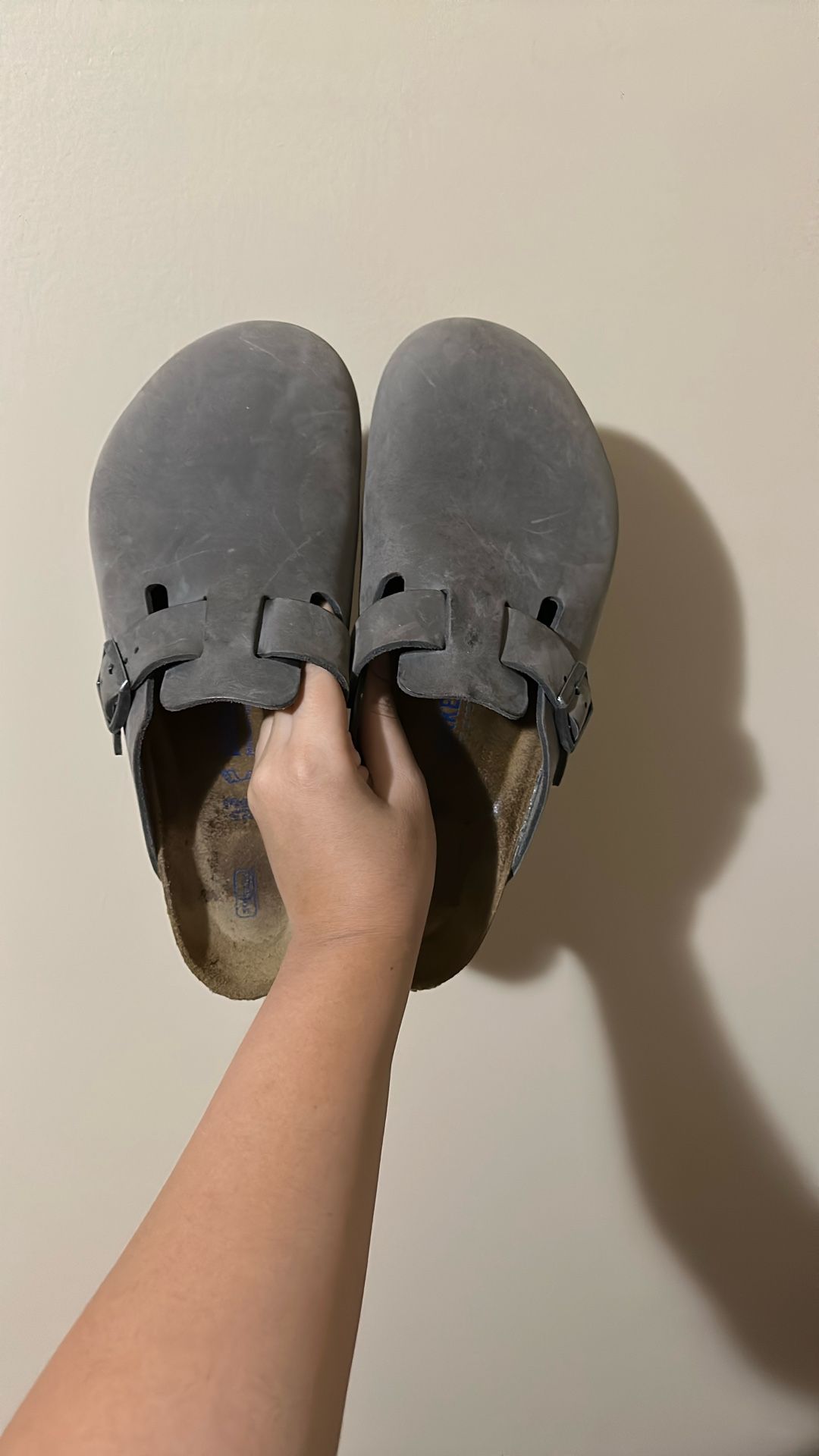 Gray Birkenstocks 