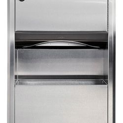 Bobrick Commercial Bathroom Paper Towel Dispenser And Trash Can Combo