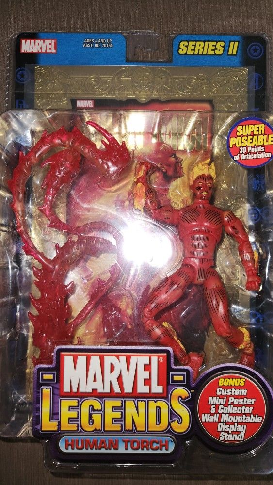 2002 Toybiz Marvel Legends Fantastic Four Human Torch