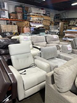 Costco Fabric/ Leather Recliners, Armchairs with 50% Off retail