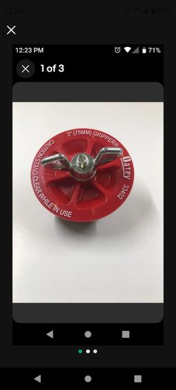 Pipe Plugs 3" Oatey 33402 Mechanical Test Plug 2 Available 