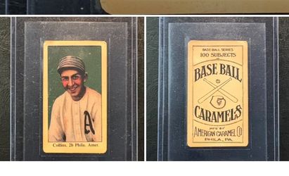 Eddie Collins 1911 American Caramel Aged Reprint