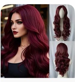 Beautiful burgundy Wig