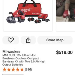 Milwaukee M18 2829-22 Compact Band Saw Kit 