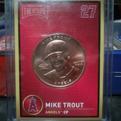 2018 Treasure Coin Cards,, Mike Trout,, Aaron Judge, Mookie,Clay
