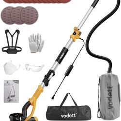 New Drywall Sander with Vacuum Dust Collector, 880W Popcorn Ceiling Removal Tool with 5 Variable Speeds 10002100RPM, LED Light, Foldable & Extendable 