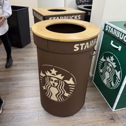 Custom-built Starbucks Trash Can 