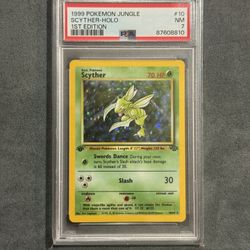 1999 Jungle 1st Edition Scyther PSA 7 