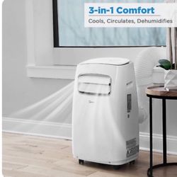 Midea 12000 BTU 3-in-1 Portable Air Conditioner,Dehumidifier,Fan