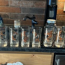 Set of 10 Lynn Bogue Hunt glasses