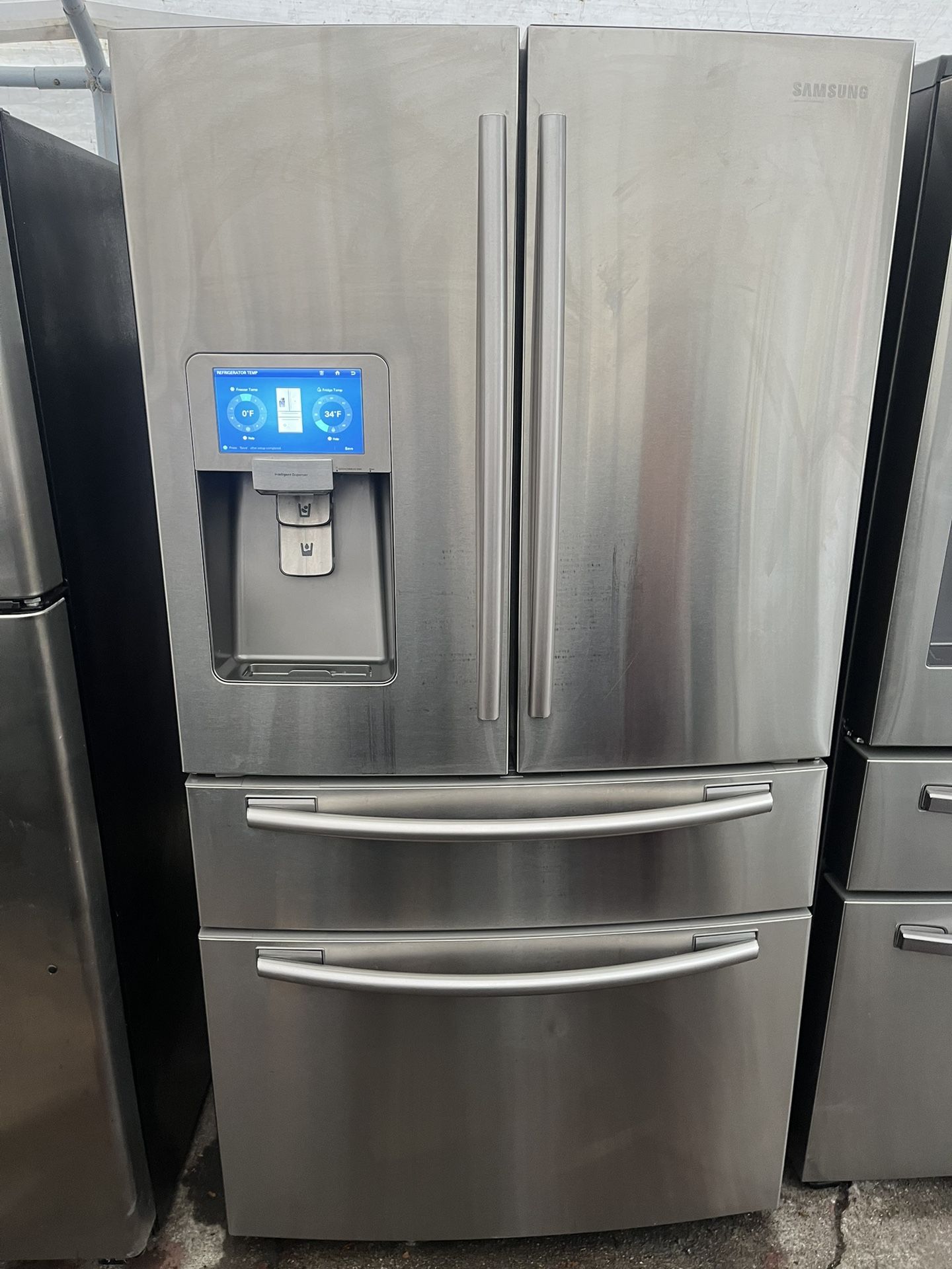 Refrigerador Samsung 4 Puertas Y Estufa De Gas Doble Horno