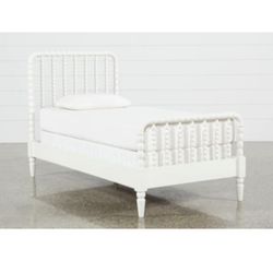 Living spaces beautiful White Spindle Twin Bed frame
