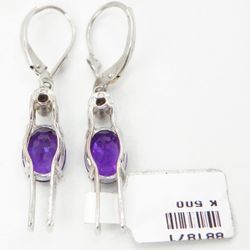 3. 42ctw Amethyst & White gold earrings  and H/I