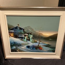 ANTIQUE SIGNED OIL PAINTING 