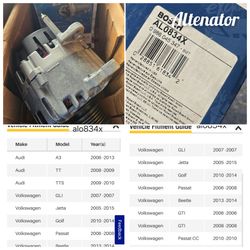 Starts, altenators brake booster