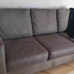 Used Grey Faux Sofa