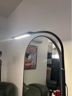 Modern Black LED Floor Lamp Adjustable Reading Task Light