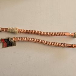 Copper Flexible Hot Water Heater Lines Pipes Threaded Screw