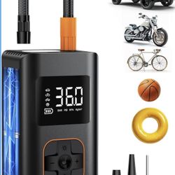 Tire Inflator Portable Air Compressor - 10000mAh Cordless Air Pump for Car Tires