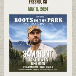 2 Tickets BOOTS IN THE PARK - Fresno
