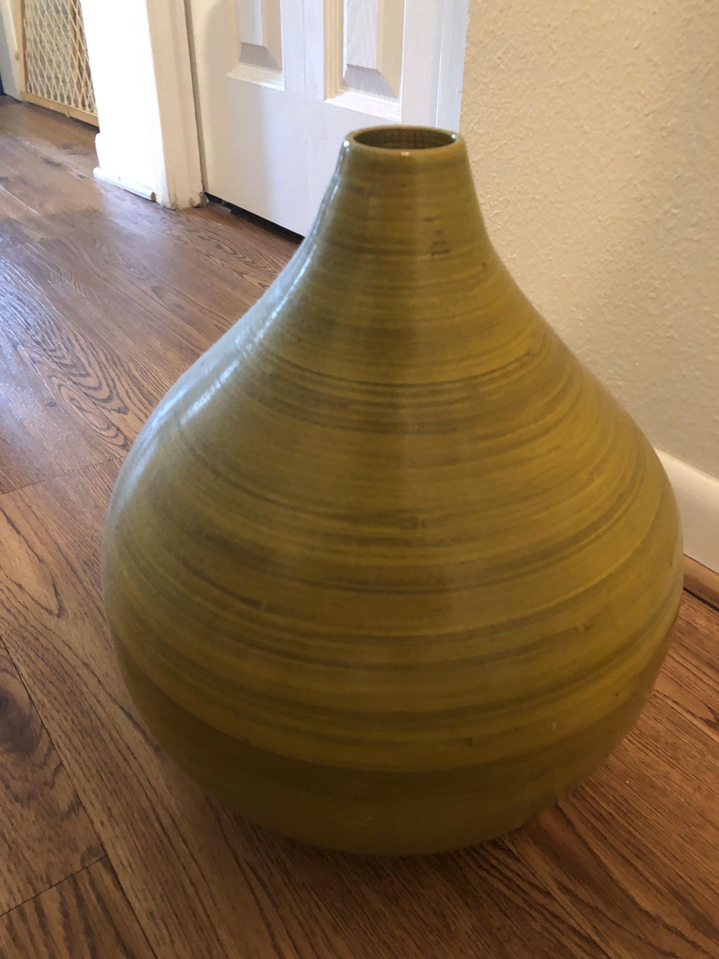 Green Wooden Vase