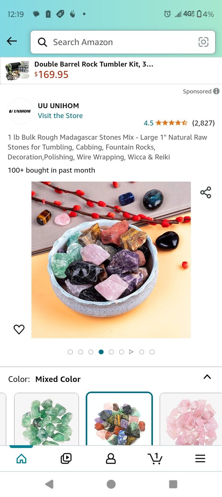 59g Rough Crystal Gemstones