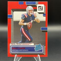 : 2022 Donruss #329 Bailey Zappe New England Patriots