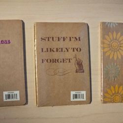 6 new small notepads sealed stuff to do, penny for your thoughts, bright Ideas 