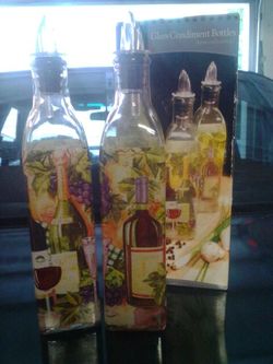 Glass condiment bottles