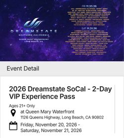 VIP Tickets Dreamstate SoCal 2026