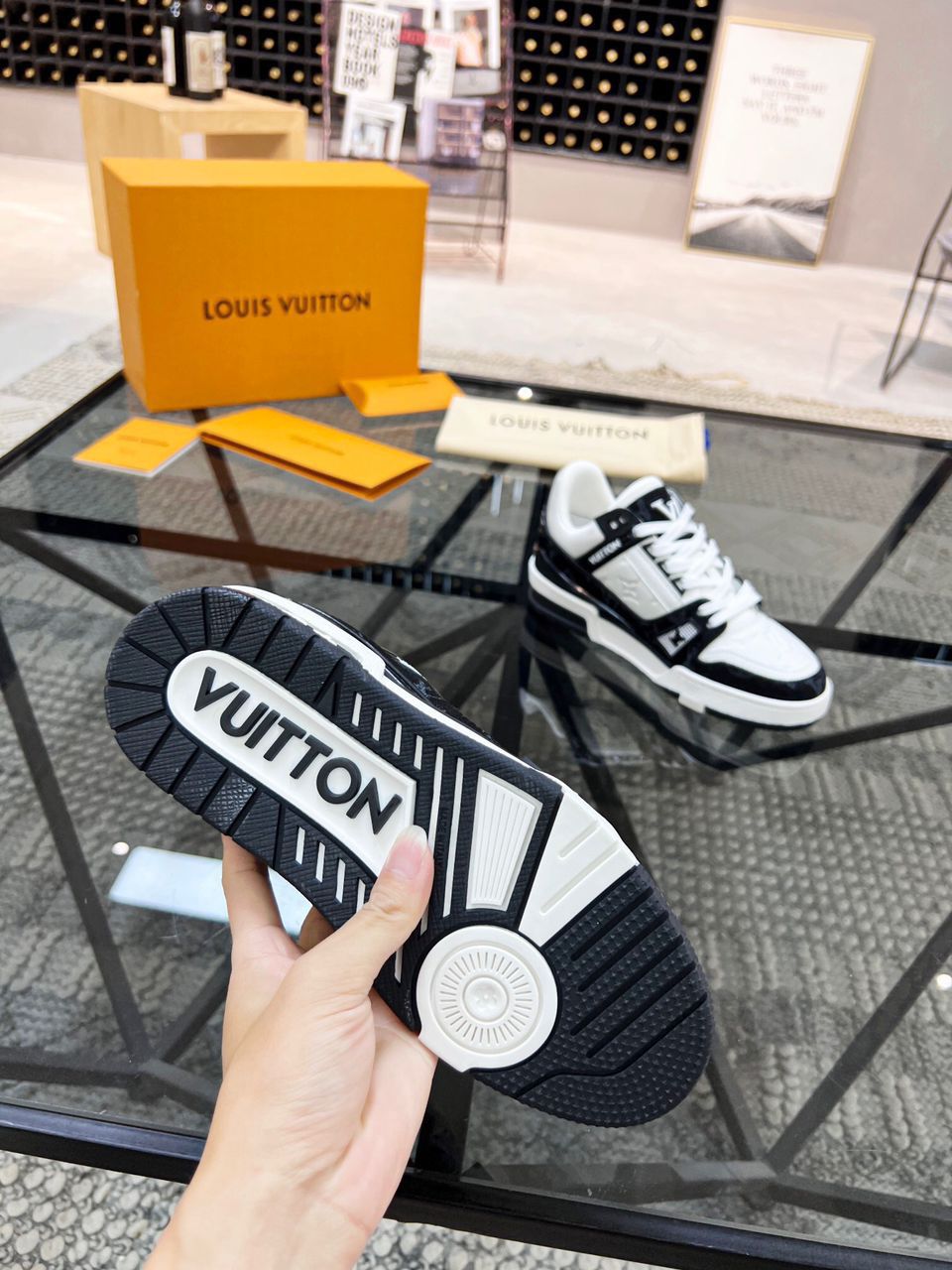 SALEOFF Louis Vuitton LV Trainer White Black Sneaker - USALast