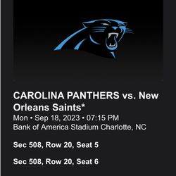 Saints vs Panther Sept 17th 7:30pm