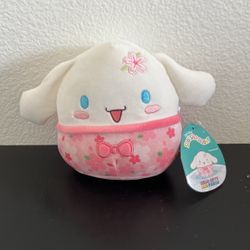 Squishmallows Original Sanrio Hello Kitty & Friends 7" Cinnamoroll Pink Floral