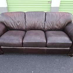 Scarlet Leather Sofa