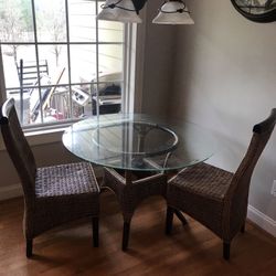 Beautiful Dining Set W 2 Chairs 45in