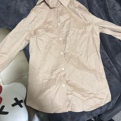 Beige Button Down Shirt 