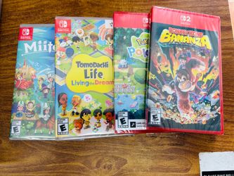 Nintendo Switch Games - Bundle Price - $240 - SW2 Games - SW1 Games - Donkey Kong Bananza - Tomodachi - Miitopia - Pokopia