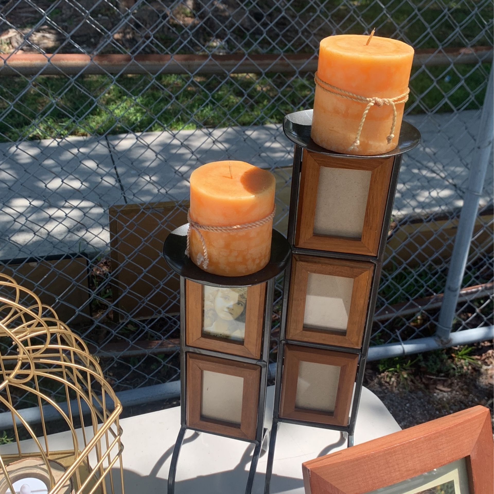 Picture Frame And Candle Holder