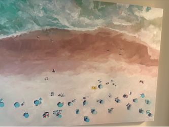 Beach watercolor painting